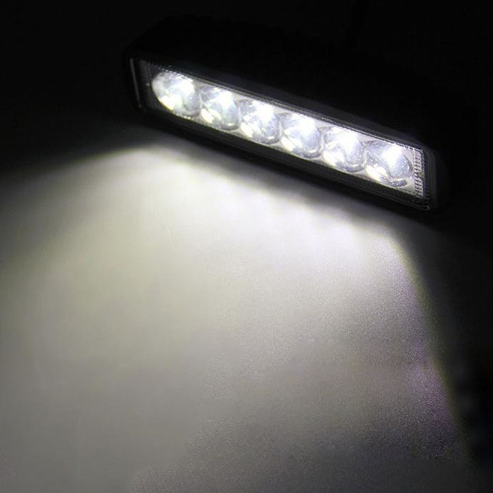 DC12-24V 6LEDs 18W 6-inch Work Light Car LED Spotlight Truck Modified Lamps Ultra-thin Strip Lights
